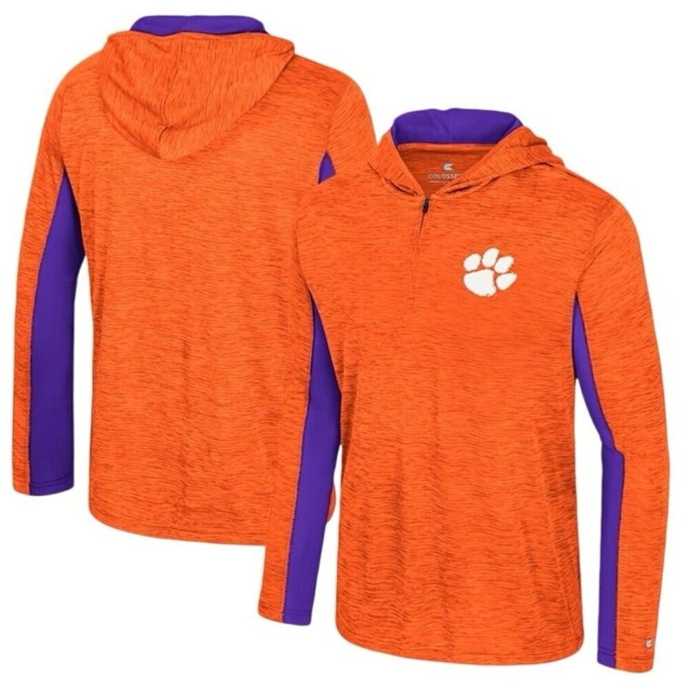 Clemson Tigers Men's Colosseum Orange Always Sunny Quarter-Zip Hoodie XL